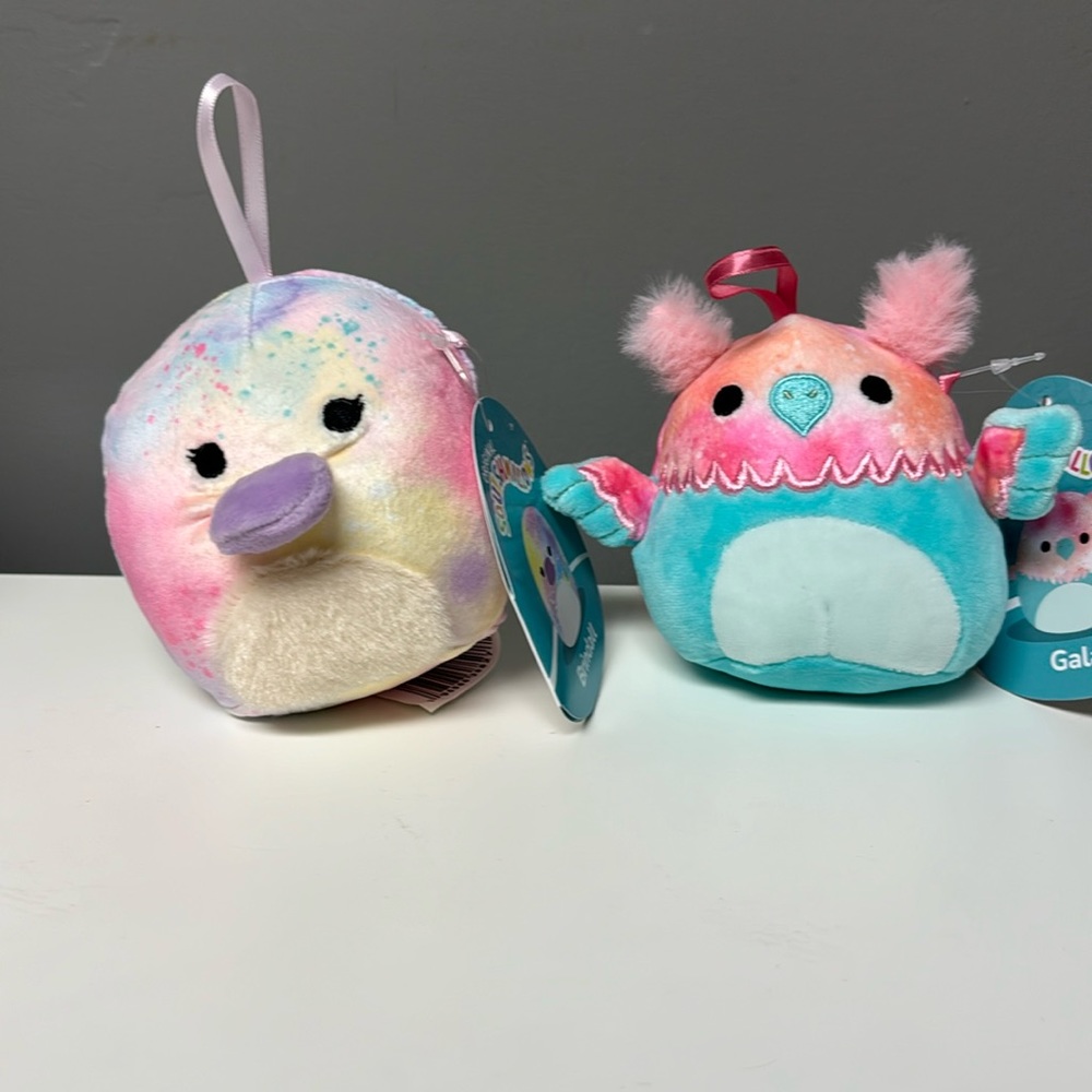 2 New Squishmallows 4” Gala and Brindall